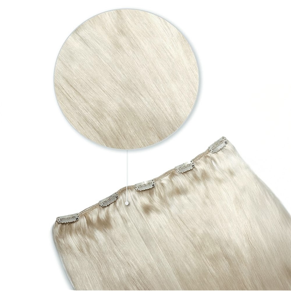 Ice Blonde One Piece Clip In Hair Extensions (Top-Up)
