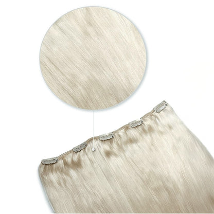 Ice Blonde One Piece Clip In Hair Extensions (Top-Up)