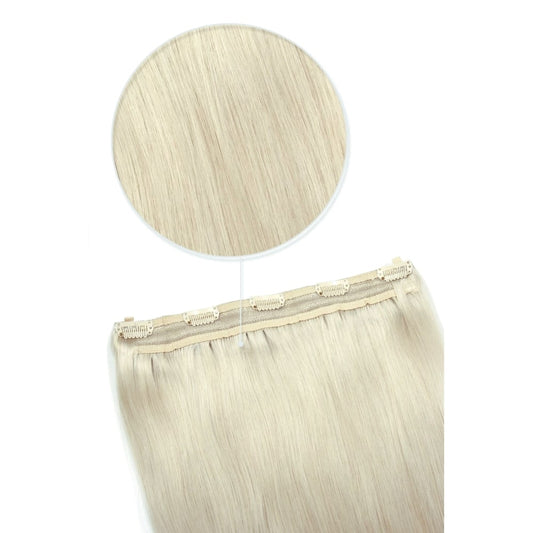 Ice Blonde Quad Weft Clip In One Piece Hair Extensions
