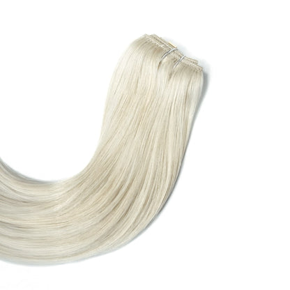 Ice Blonde Quad Weft Clip In One Piece Hair Extensions
