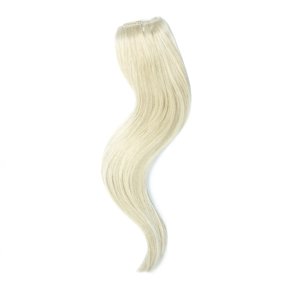 Ice Blonde Quad Weft Clip In One Piece Hair Extensions