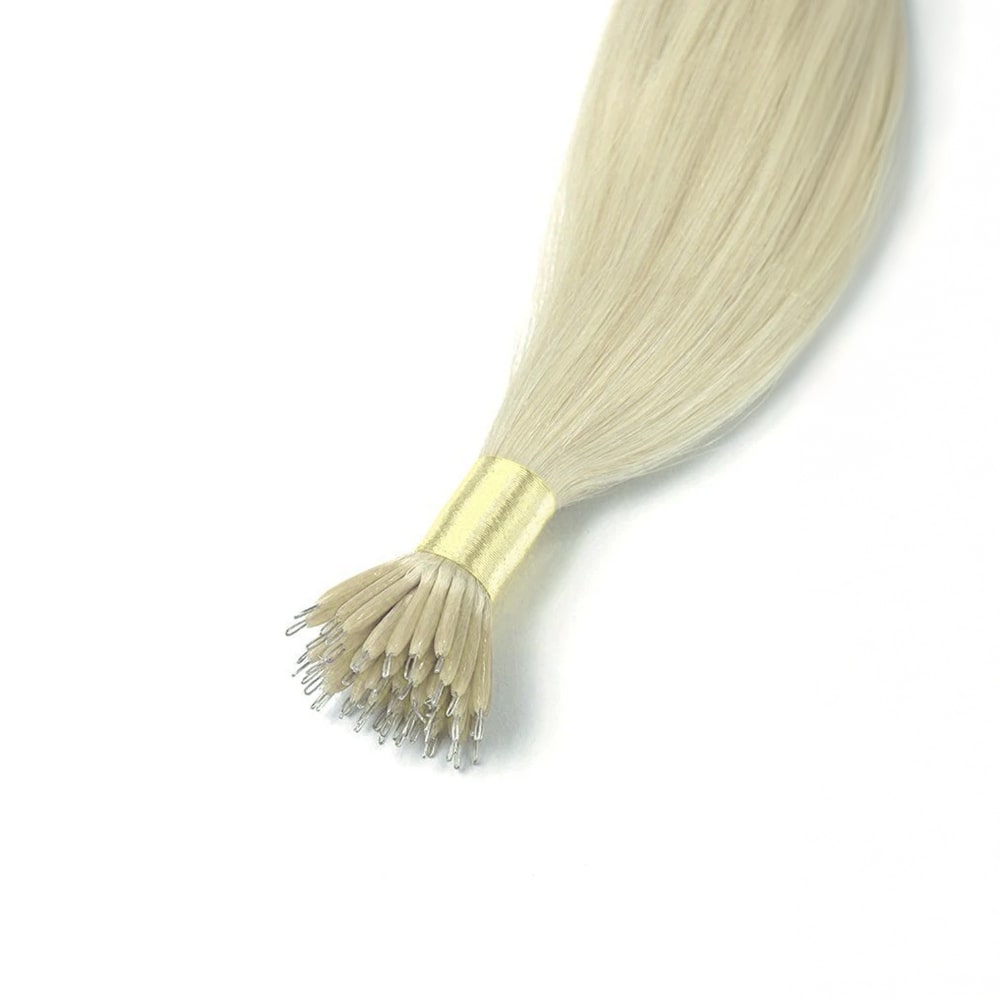 Ice Blonde Nano Ring Hair Extensions