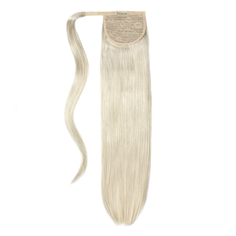 Ice Blonde Straight Up Wrap Around Ponytail Extension