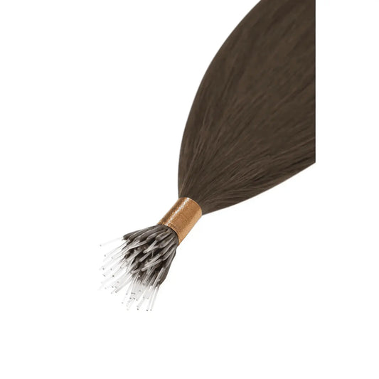 Medium Brown (#4) Remy Royale Nano Bond Hair Extensions