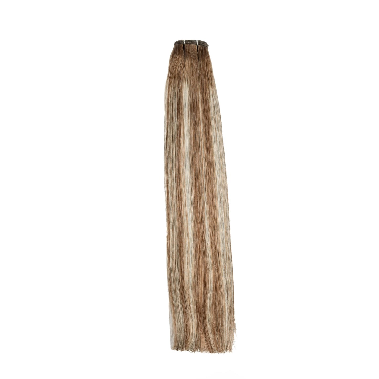 Natural Mocha Melt Remy Royale Flat Weft Hair Extensions: full extension