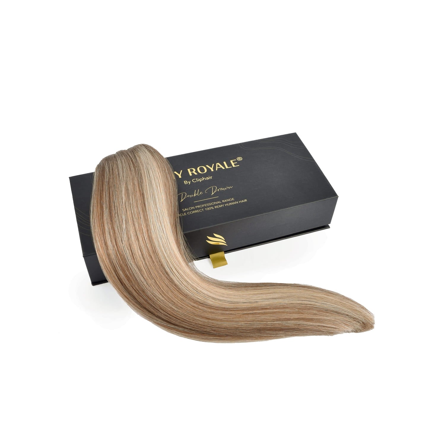 Natural Mocha Melt Remy Royale Hair Weft Hair Extensions: extension and box