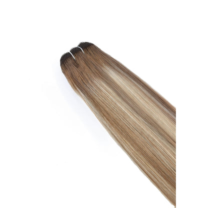 Natural Mocha Melt Remy Royale Hair Weft Hair Extensions: extension attachment method