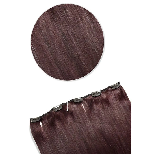 Mahogany Red (#99J) One Piece Clip In Hair Extensions (Top-Up)