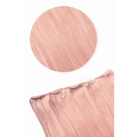 Pastel Pink One Piece Clip In Hair Extensions (Top-Up)