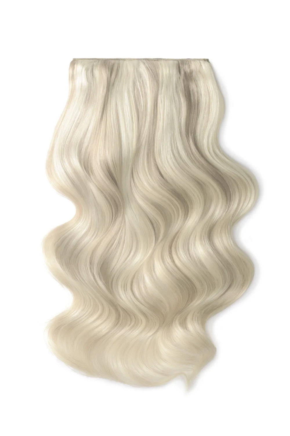 Clip in human clearance hair extensions platinum blonde