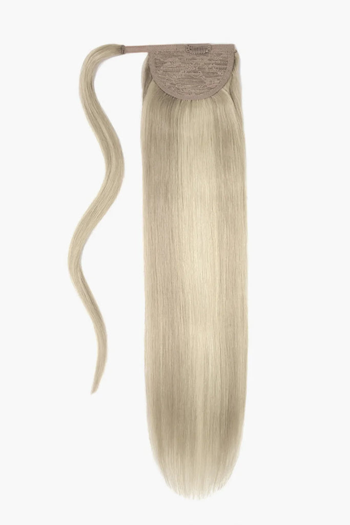 platinum blondeme wrap around ponytail