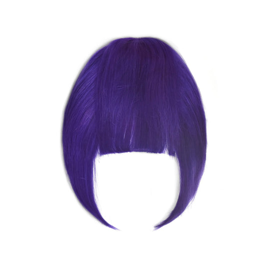 Purple Clip In Fringe