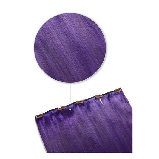 Purple One Piece Clip In Hair Extensions (Top-Up)