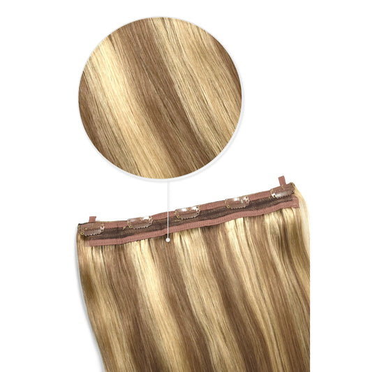Butterscotch Blonde (#10/16) Quad Weft Clip In One Piece Hair Extensions