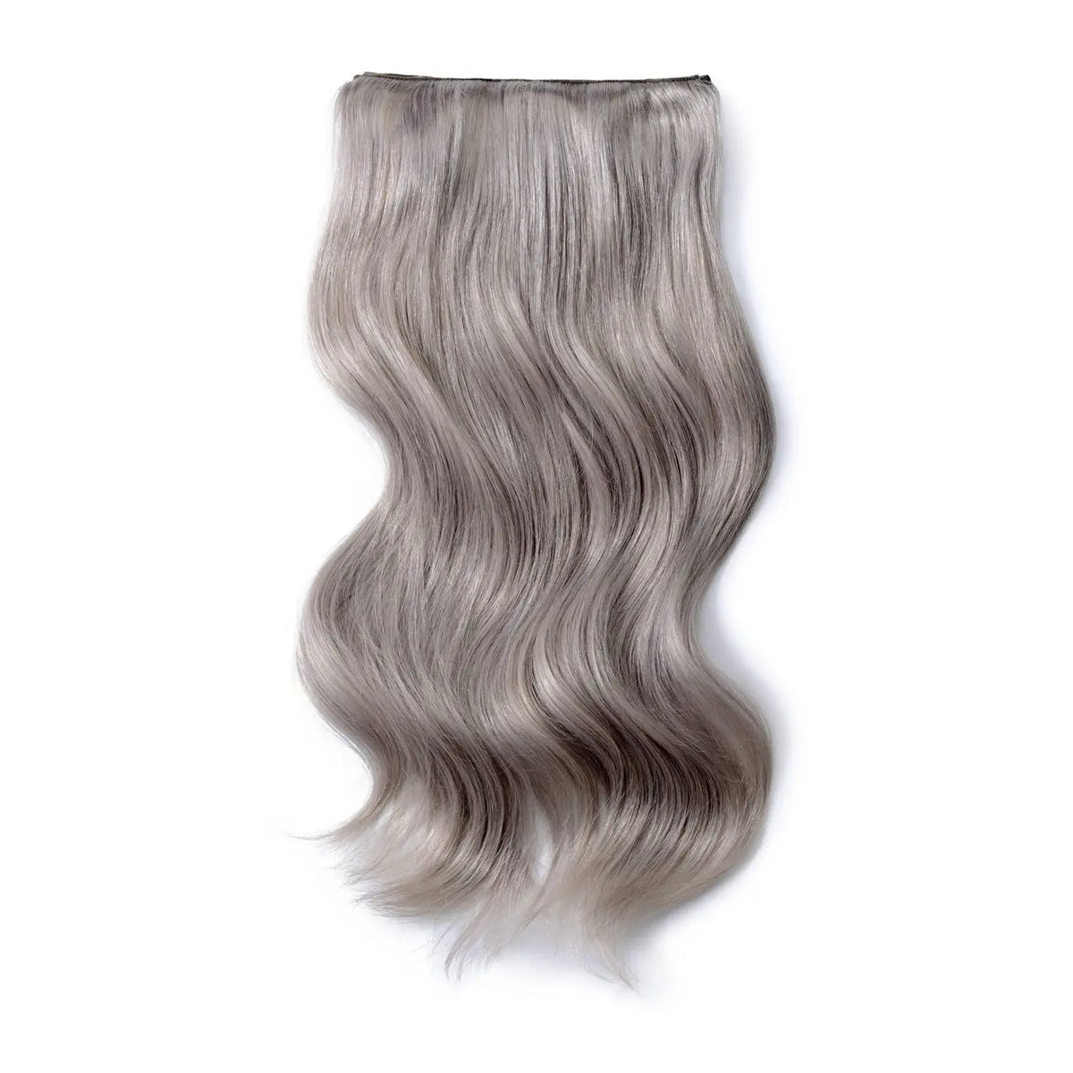 Double Wefted Full Head Remy Clip in Human Hair Extensions - Silver/Grey (#SG)