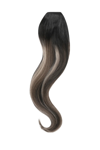 Silver shadow balayage one piece (top-up) head hair extension