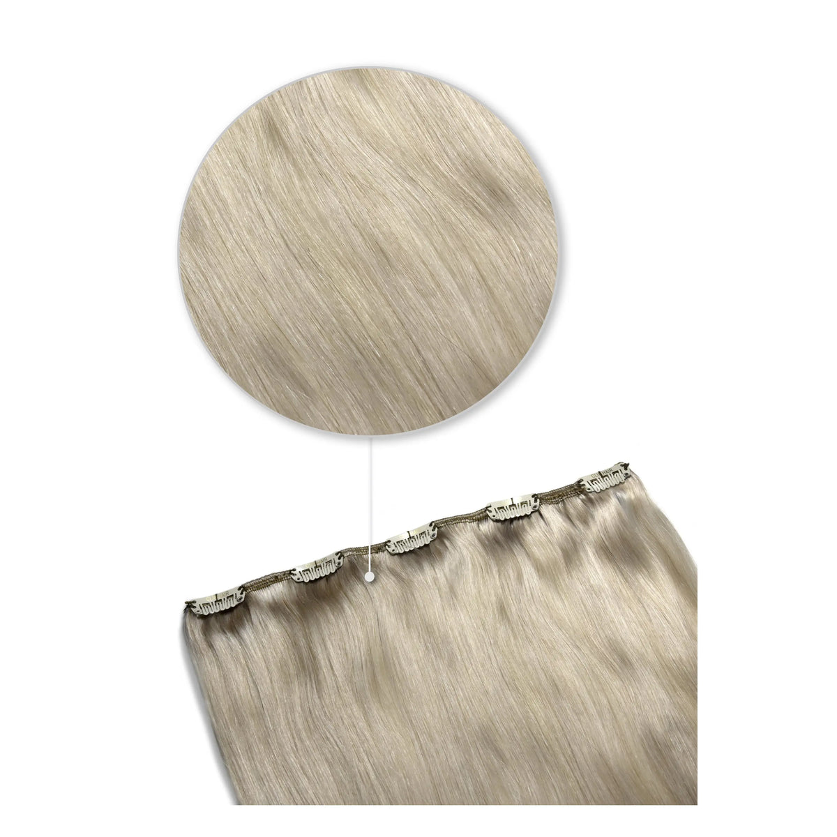 Silver Sand (#SS) One Piece Clip In Hair Extensions (Top-Up)