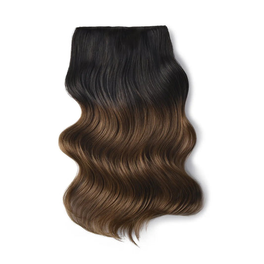 Double Wefted Full Head Remy Clip in Human Ombre Hair Extensions - (#T2/6)