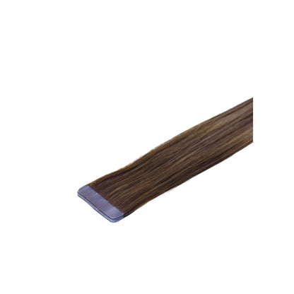 Toasted Chestnut Melt Balayage Remy Royale Tape In Hair Extension: full hair extension