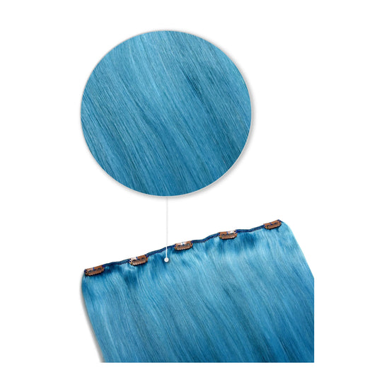 Turquoise One Piece Hair Extensions (Top-Up)