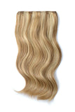 Double Wefted Full Head Remy Clip in Human Hair Extensions - Biscuit Blondey (#18/613)