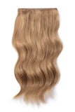 Double Wefted Full Head Remy Clip in Human Hair Extensions - Lightest Brown (#18)