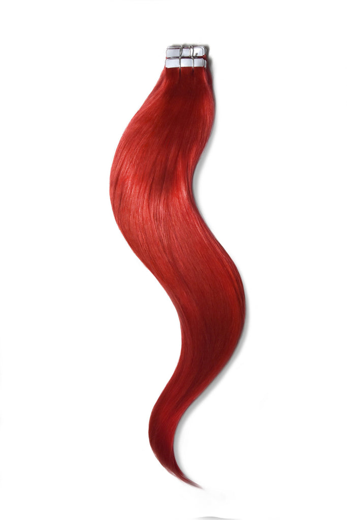 Bright Red Tape In Extensions Cliphair UK