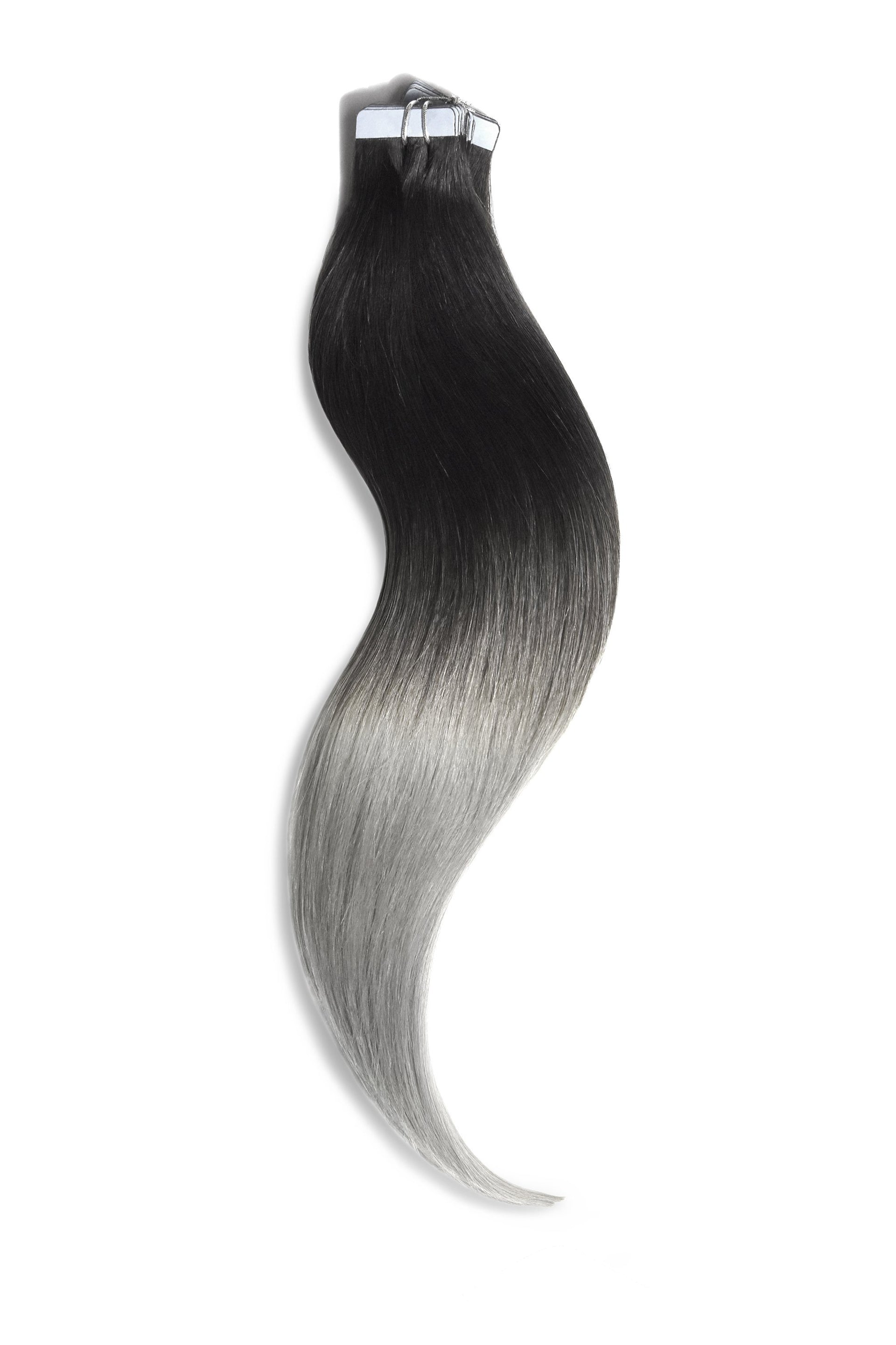 Silver Ombre Tape Hair Extensions