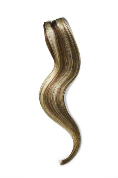 brown blonde highlights one piece hair extensions