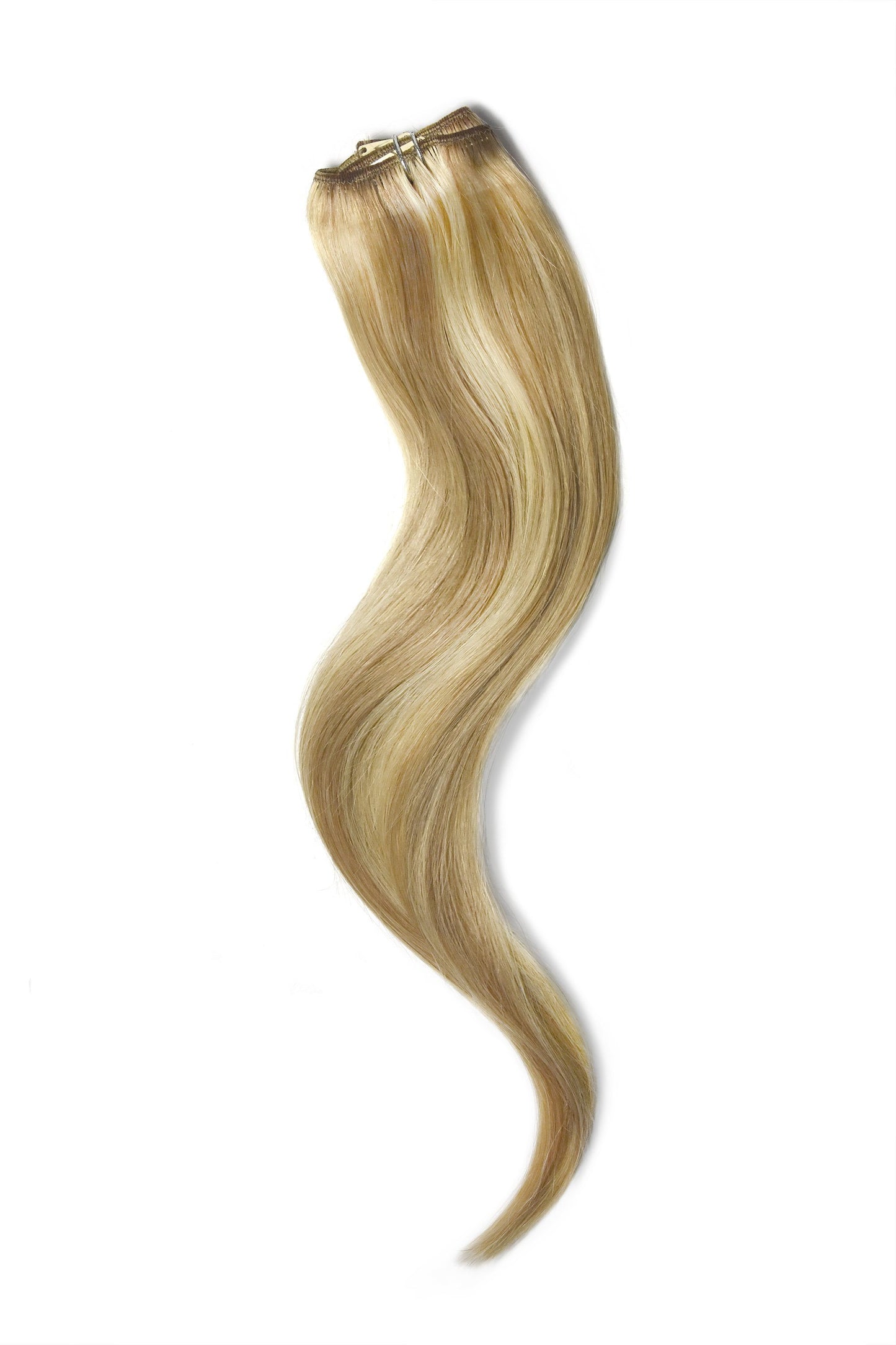 One Piece Top-up Remy Clip in Human Hair Extensions - Strawberry Blonde/Bleach Blonde Mix (#27/613)