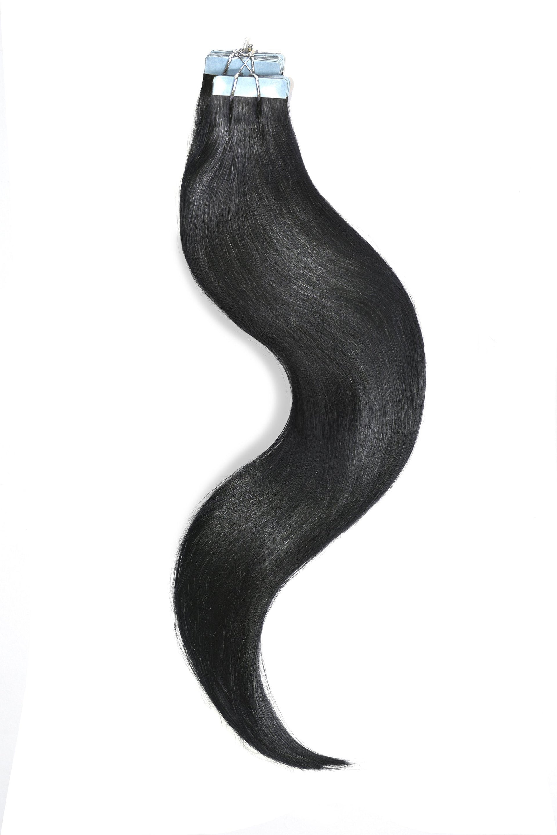 Jet Black Tape Hair Extensions