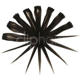 Remy Clip in Human Hair Extensions Highlights / Streaks - Darkest Brown (#2)