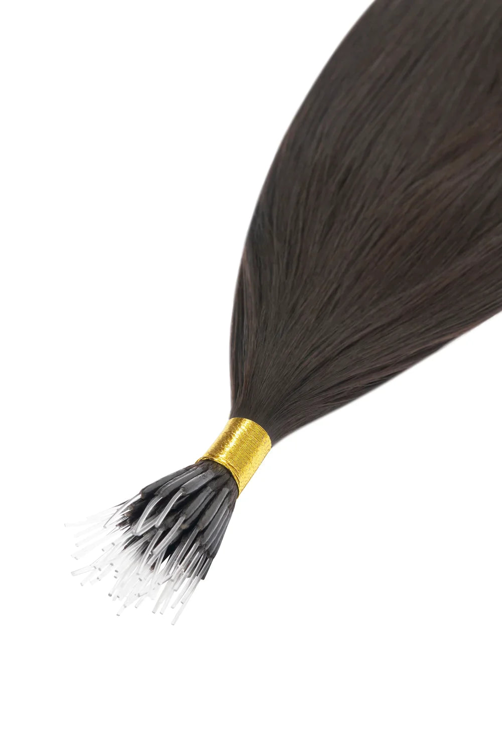 Darkest Brown (2) Remy Royale Nano Bond Hair Extensions Cliphair UK