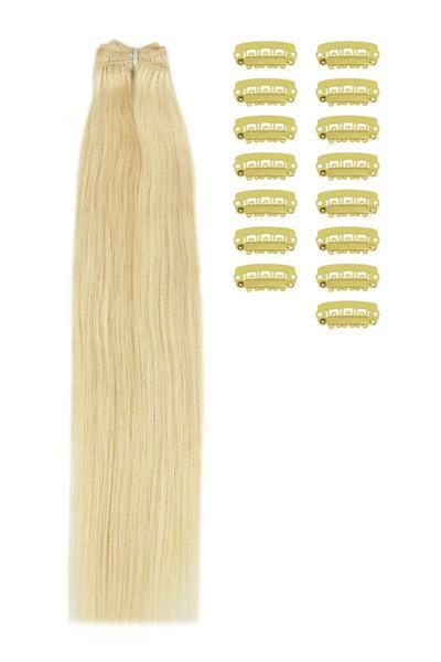 15 Inch DIY Remy Clip in Human Hair Extensions - Creamy Blonde (#22/613)