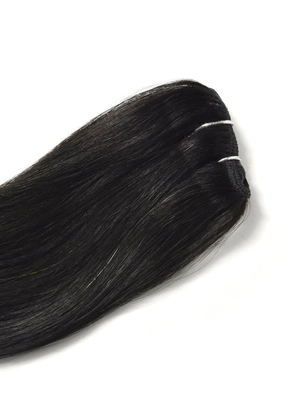 natural black one piece hair extensions clip in 