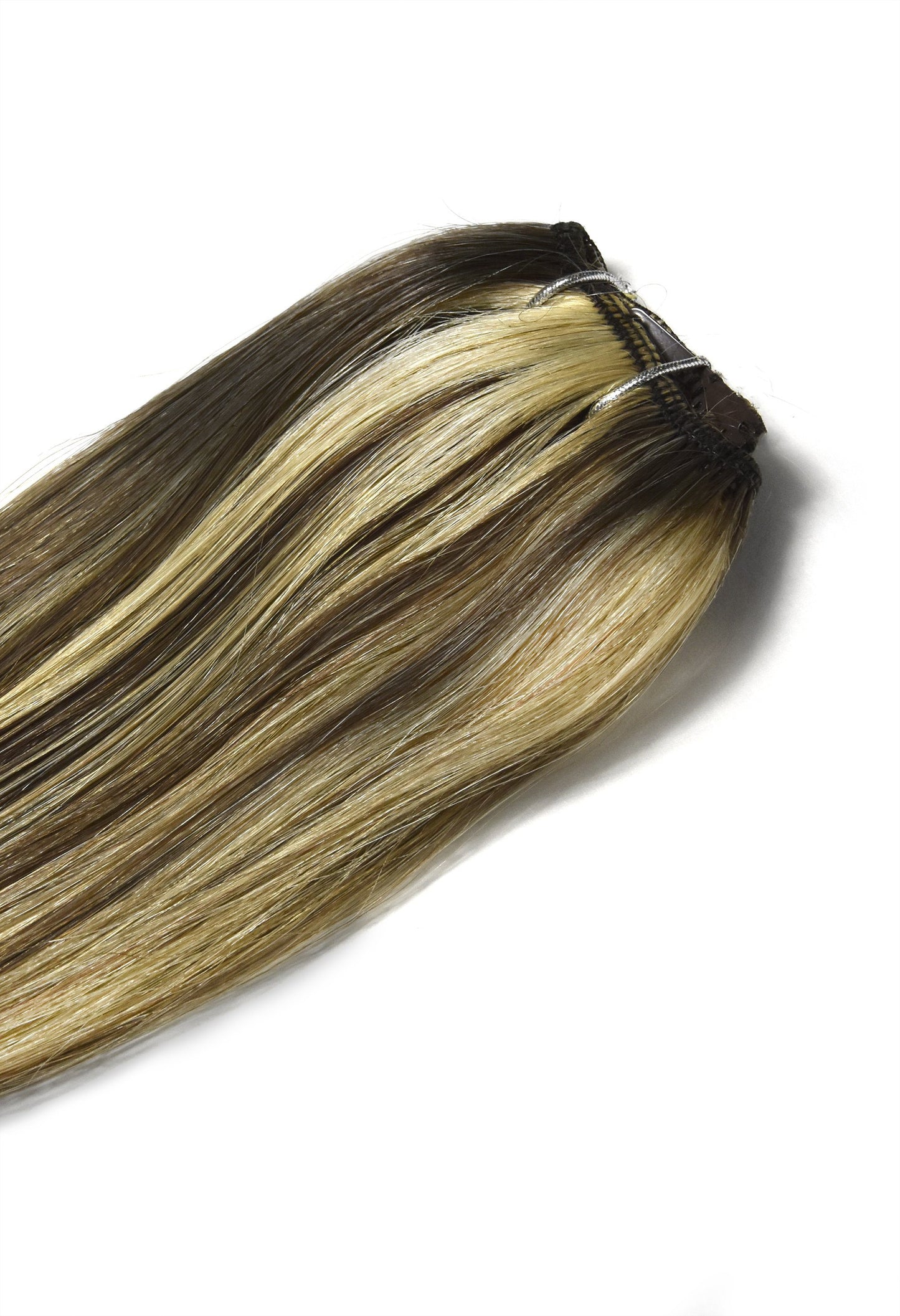 One Piece Top-up Remy Clip in Human Hair Extensions - Ash Brown/Bleach Blonde Mix (#9/613) One Piece Clip In Hair Extensions cliphair 