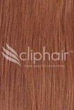Remy Clip in Human Hair Extensions Highlights / Streaks - Dark Auburn/Copper Red (#33)