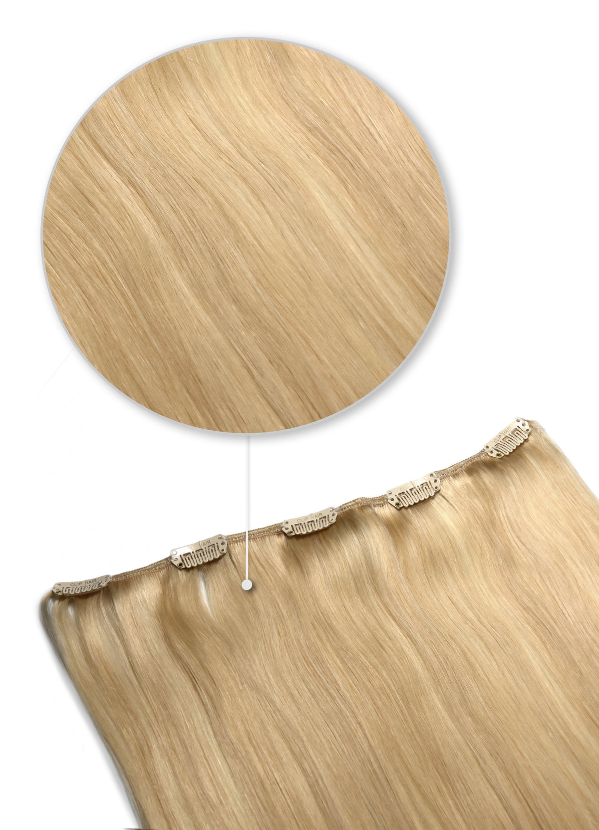 Light Golden Blonde One Piece Clip Hair Extensions
