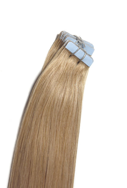 Tape in Remy Human Hair Extensions, Strawberry/Ginger Blonde (#27) Tape in Hair Extensions Cliphair UK 
