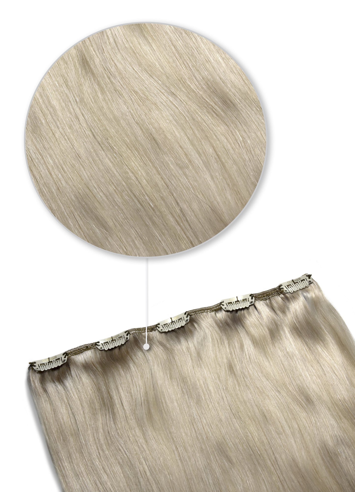 one piece clip in hair extensions silver sand shade SS