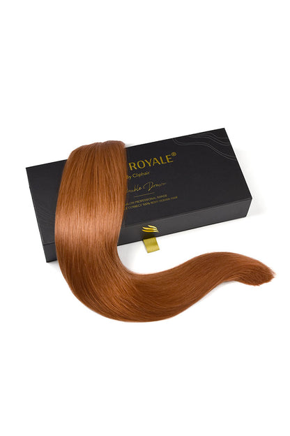 Weft weave hair extensions red hair box image