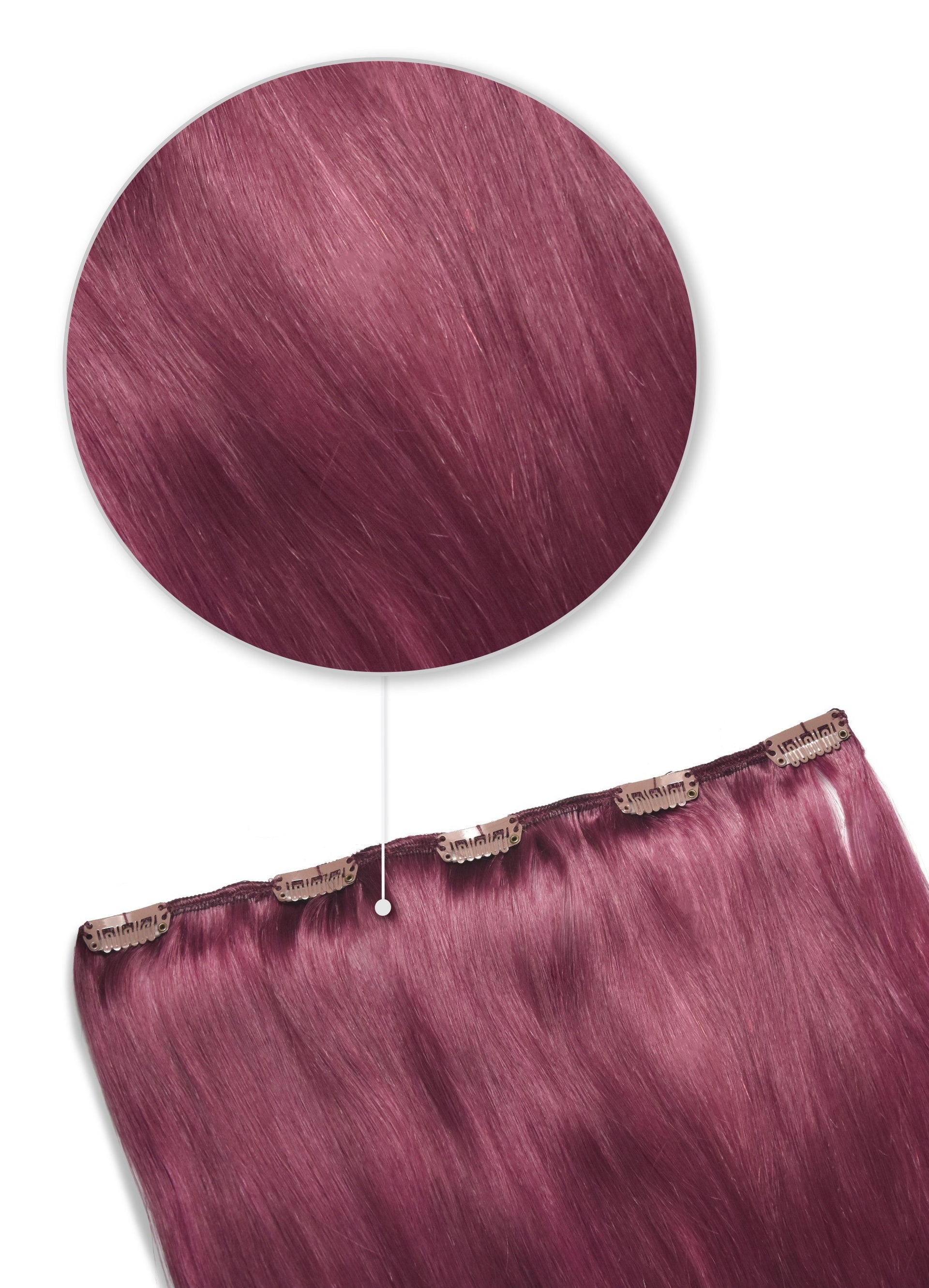 Plum Cherry One Piece Clip Hair Extensions