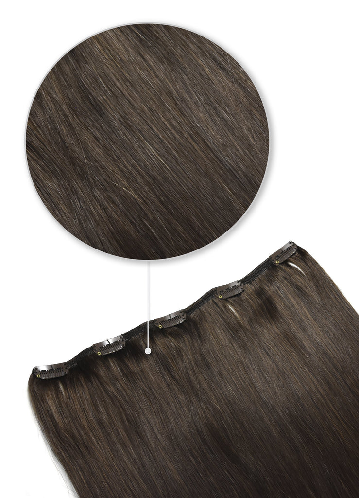 one piece clip in hair extensions 40g dark brown shade 3