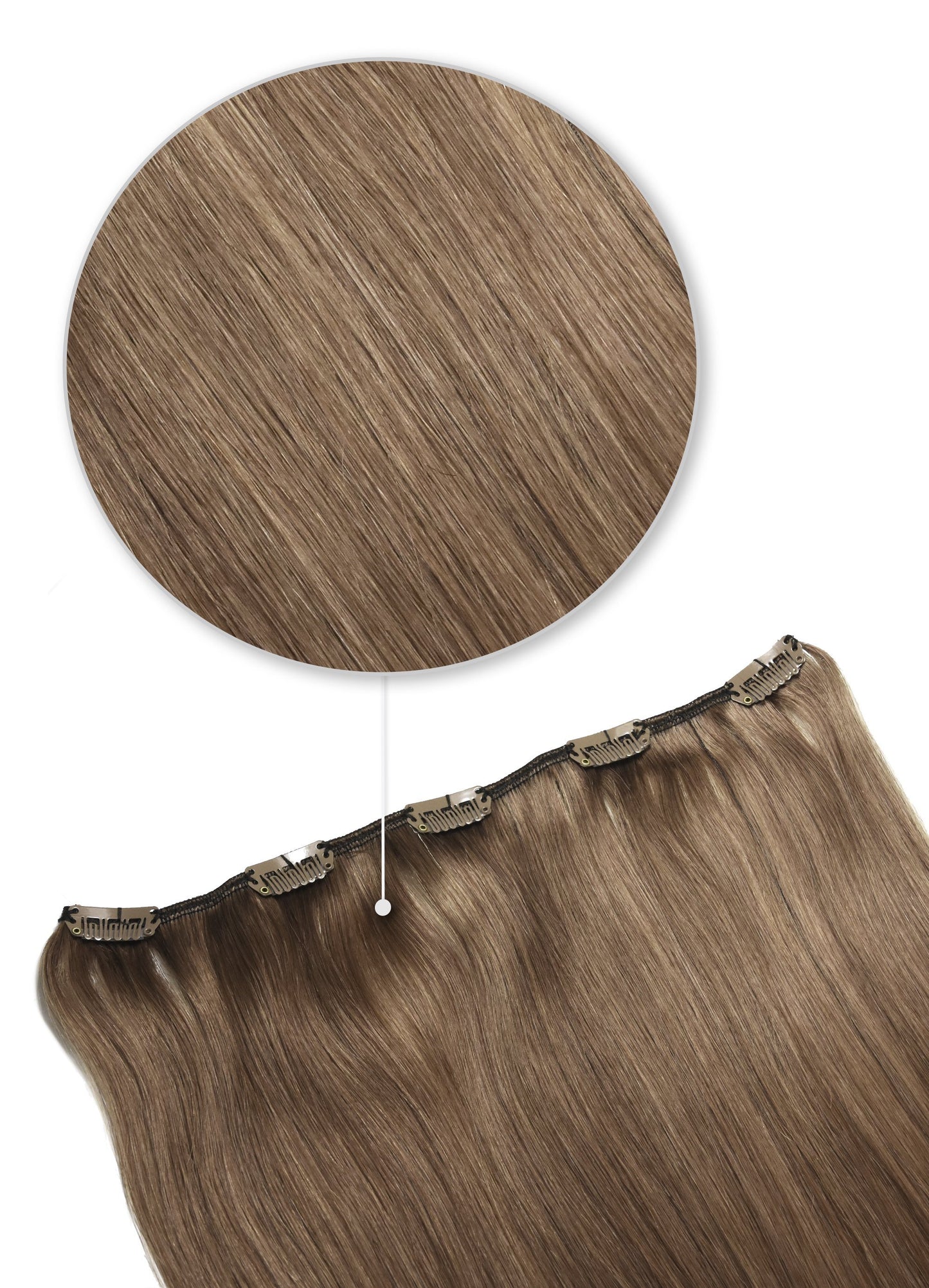 one piece hair extensions clip in hair pieces medium ash brown
