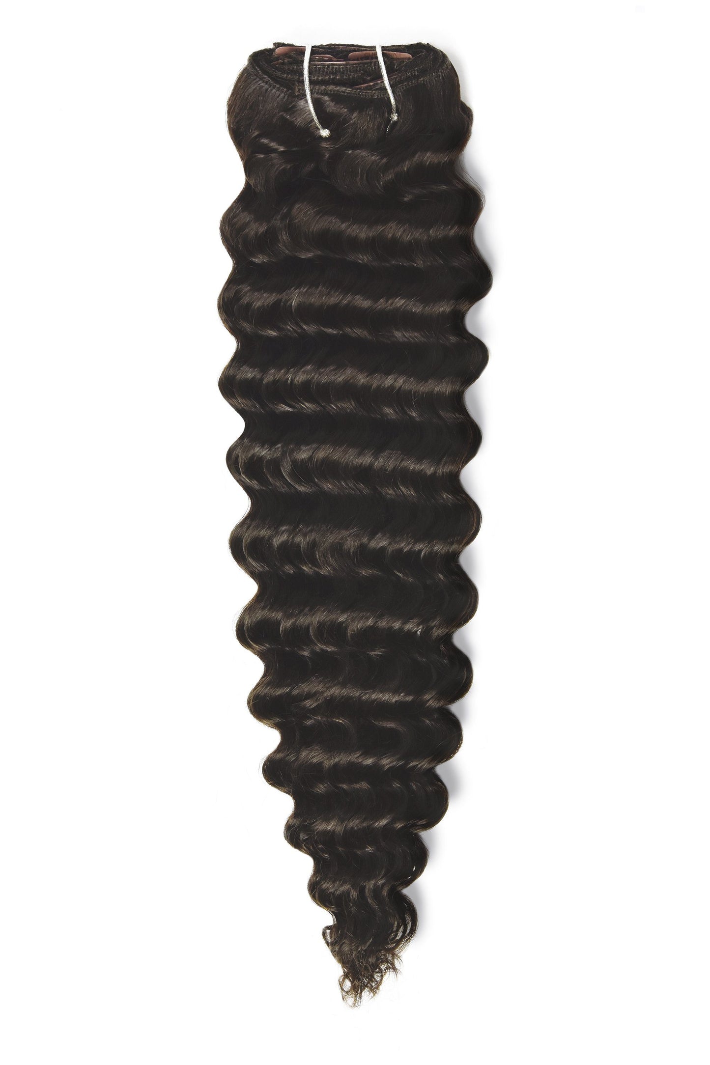 Curly Full Head Remy Clip in Human Hair Extensions - Darkest Brown (#2) Curly Clip In Hair Extensions cliphair 