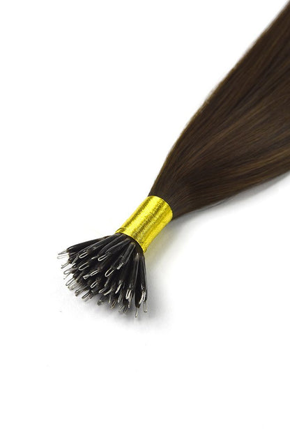 Medium Brown (#4) Nano Tip Hair Extensions