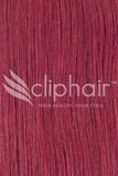 Remy Clip in Human Hair Extensions Highlights / Streaks - Plum/Cherry Red (#530)