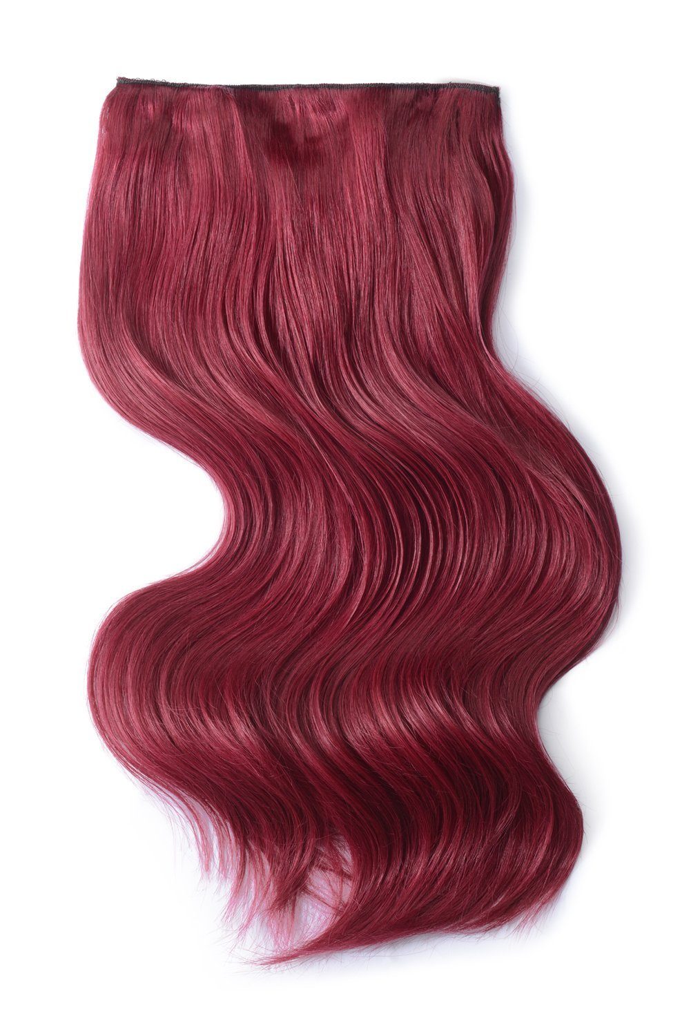 Plum Cherry Double Wefted Full Head Clip Hair Extensions