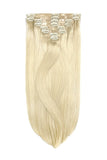 Lightest Blonde (#60) Double Drawn Seamless Clip In Hair Extensions