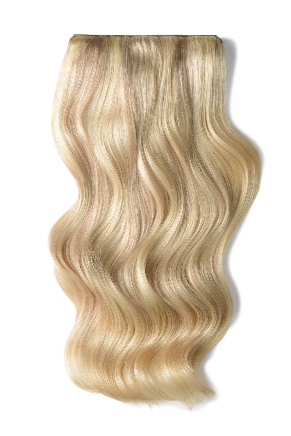 Double Wefted Full Head Remy Clip Human Hair Extensions BlondeMe